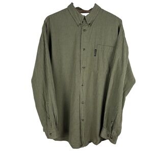 Columbia Shirt Men Size XXL Long Sleeve Green‎ Plaid Office Business Outdoor